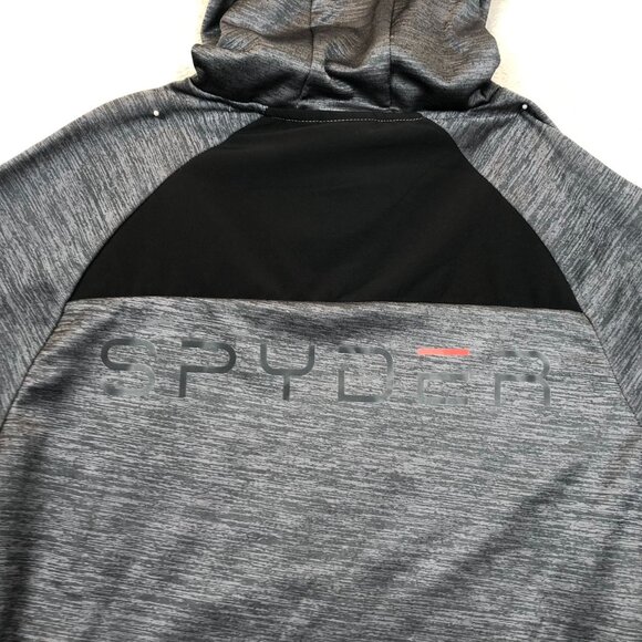 Spyder Active Mens Hoodie Sweatshirt Large Pullover Activewear Workout Gray - Picture 9 of 12